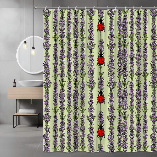 Lavender ladybug shower - lavender,